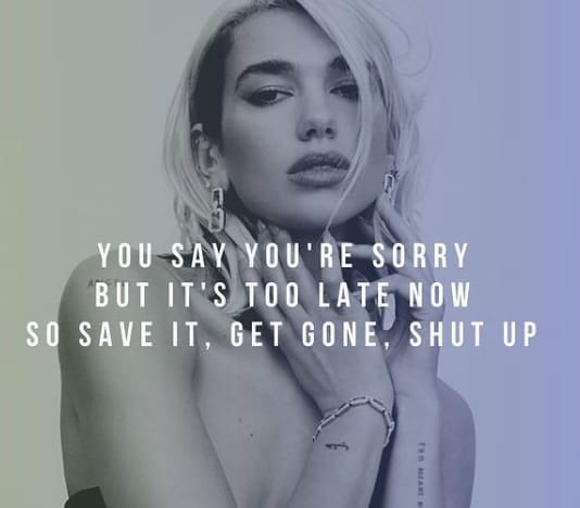 Dua Lipa Song Lyrics