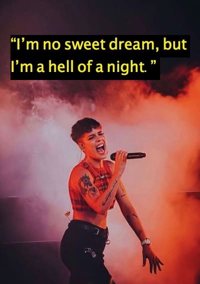 Halsey, “Nightmare” lyrics wallpaper