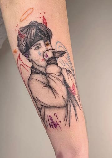 Suga BTS tattoo
