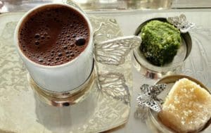 Turkish coffee with a