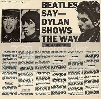 John Lennon Talks About Bob Dylan