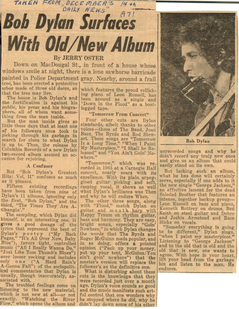 Some Old News About Bob Dylan - Newspapers