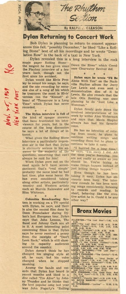 Some Old News About Bob Dylan - Newspapers