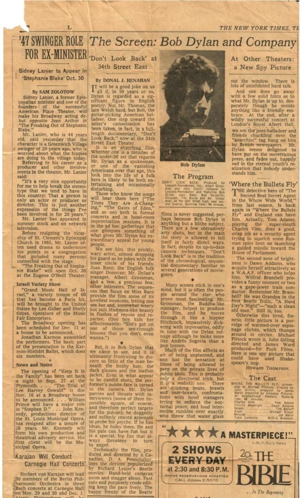 Some Old News About Bob Dylan - Newspapers