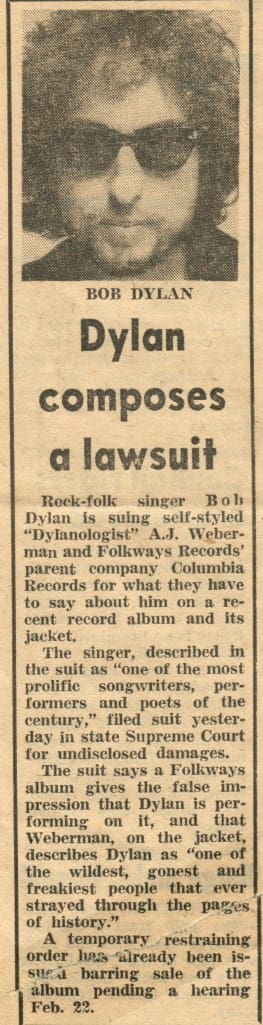 Some Old News About Bob Dylan - Newspapers