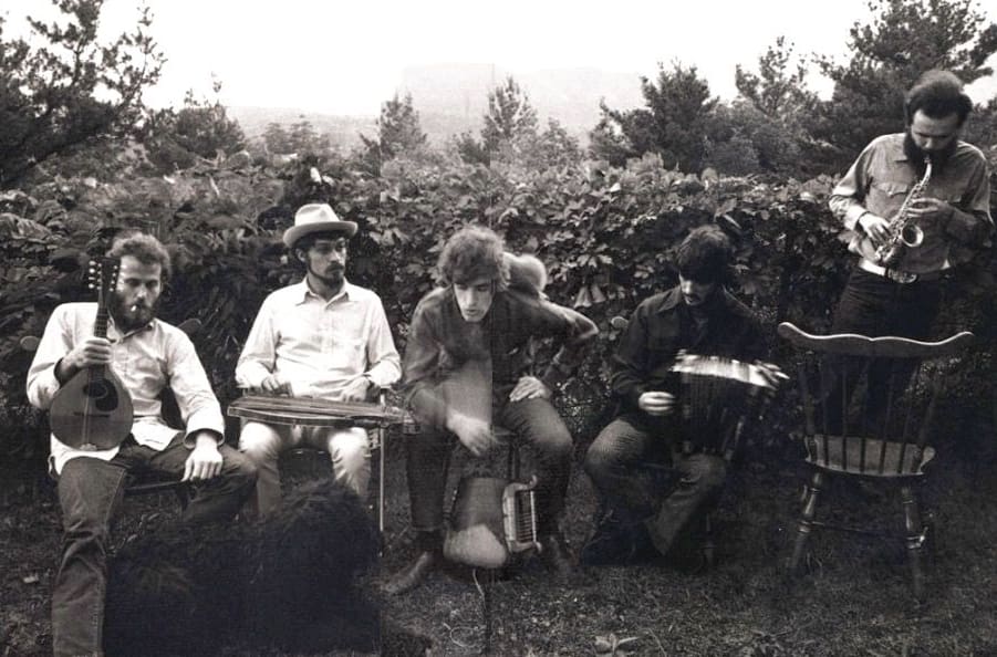 Rick Danko with his dog, Hamlet. Given to him by Bob Dylan