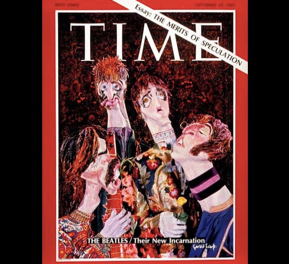 1967 The Beatles appear (as an abstract drawing) on the cover of Time magazine.