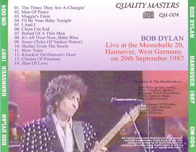 Bob Dylan - Hannover 20 September 1987
