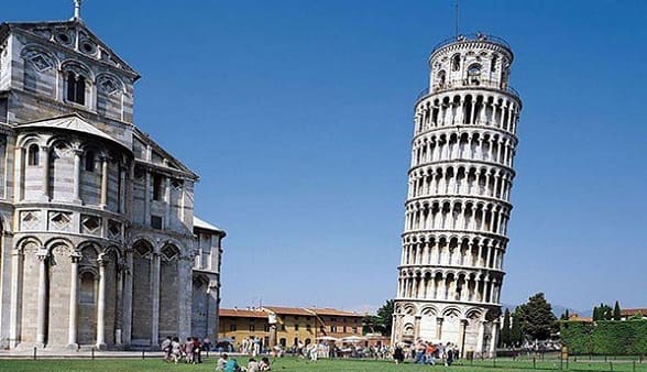 The Leaning Tower of Pisa, which could not be completed for 177 years, began to lean within 10 years of its completion.