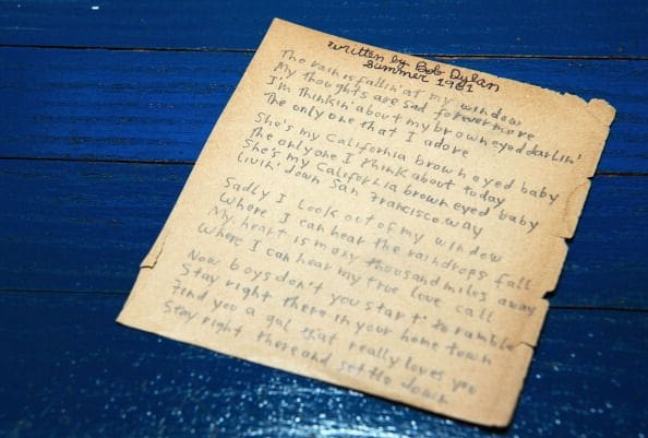Bob Dylan Love Letters For Sale