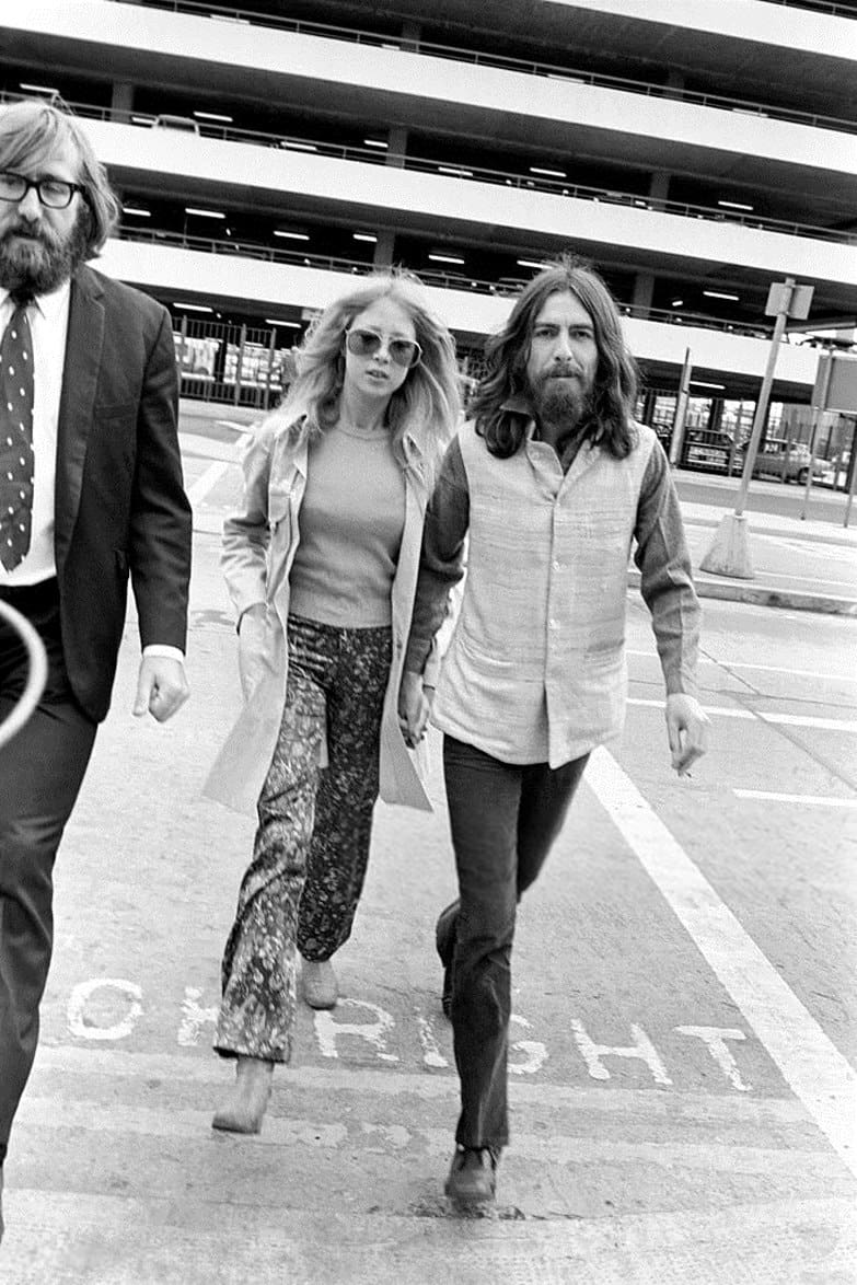 George Harrison Sees Bob Dylan Off - London Airport Heathrow, England 