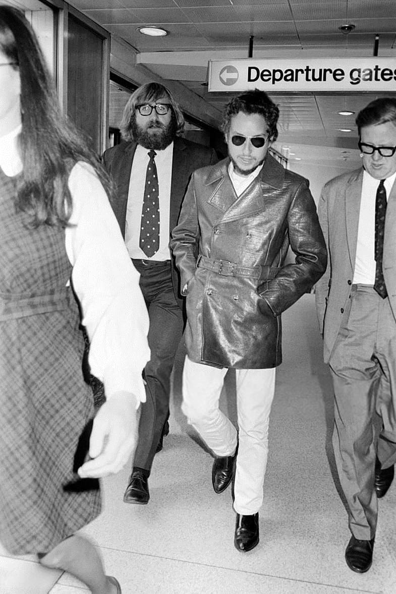 George Harrison Sees Bob Dylan Off - London Airport Heathrow, England 