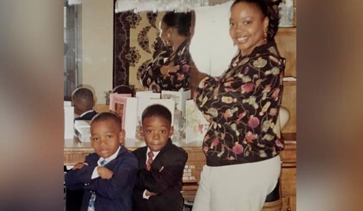 Wiz Khalifa Childhood photo with mother