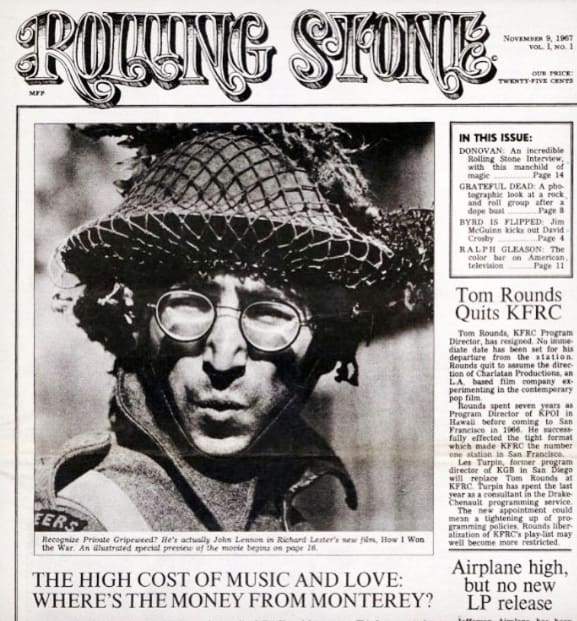 November 9 - Today in Music History 3 november 9 1967 Rolling Stone magazine