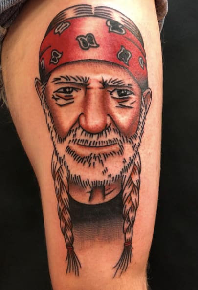 Willie Nelson tattoo
