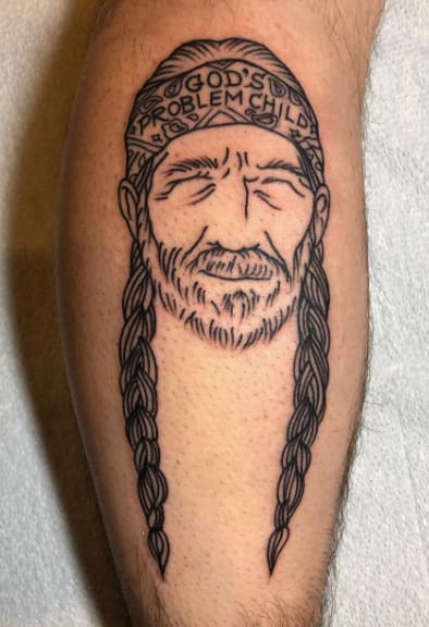 Willie Nelson tattoo