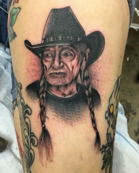 Willie Nelson tattoo