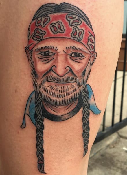 Willie Nelson tattoo