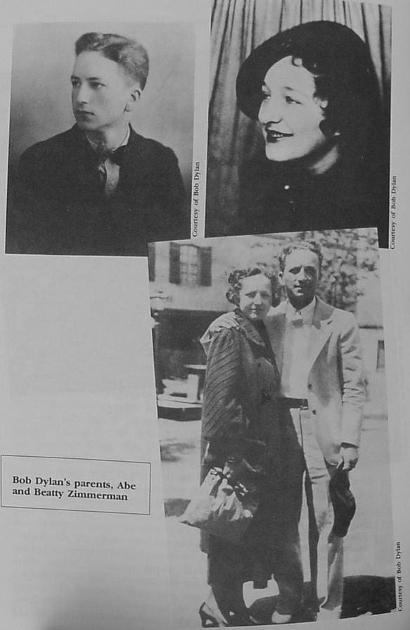 Dylan's father Abram Zimmerman and his mother Beatrice "Beatty" Stone