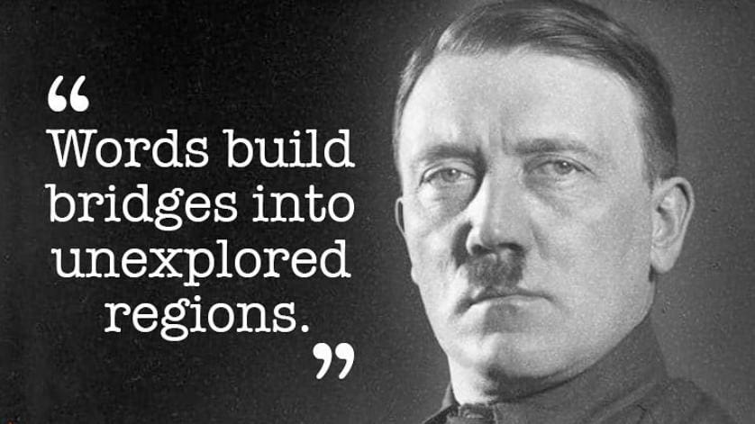 Adolf Hitler quotes about words