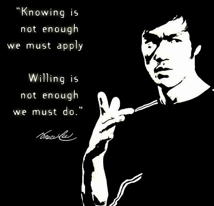 Bruce Lee Quotes knowing