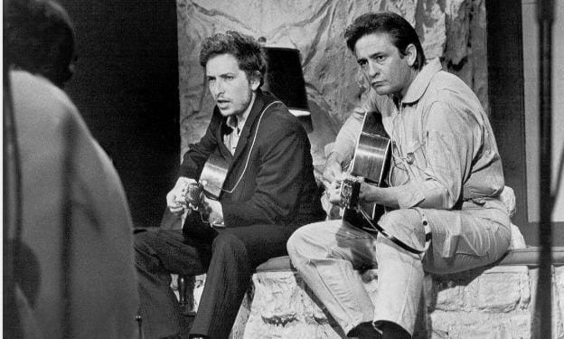 Dylan and Cash finally 1964 Newport