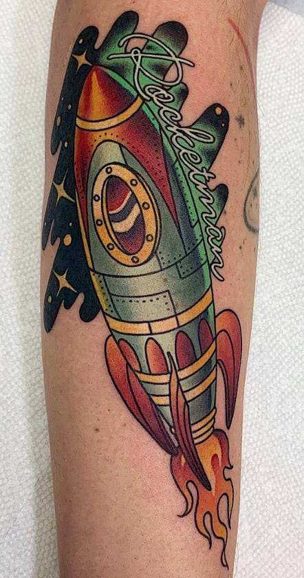 Elton John Tattoo rocket man