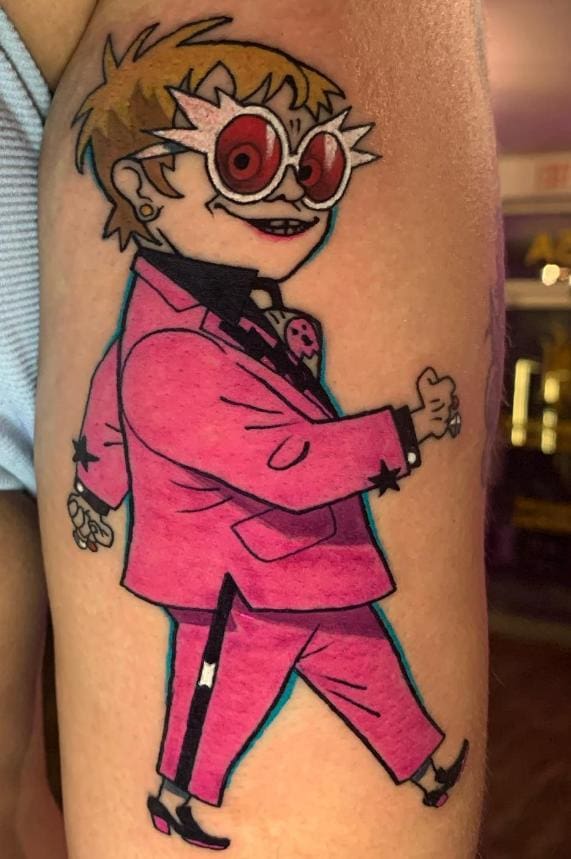 Elton John Glasses and Costume Tattoos