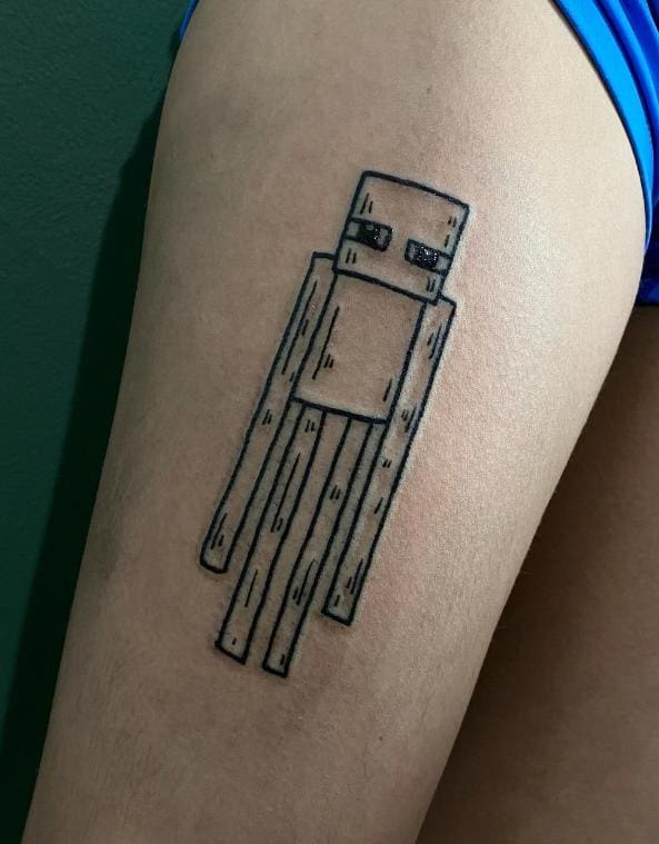 creeper minecraft tattoo