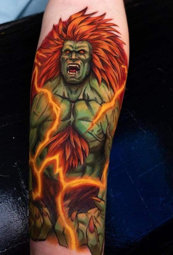 street fighter tattoo blanka