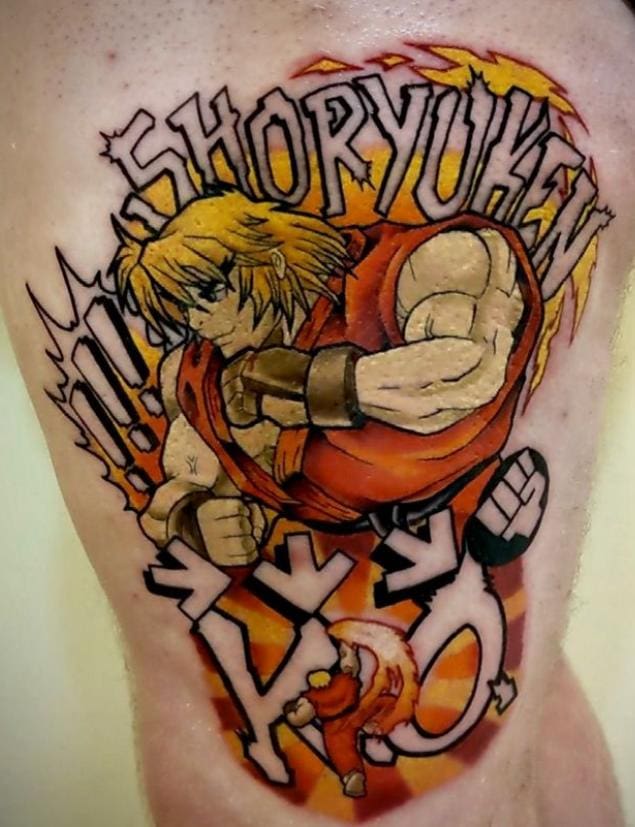 street fighter tattoo ken