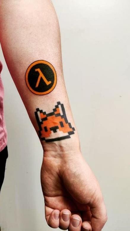 half life tattoo logo