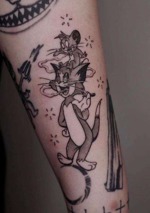Tom and Jerry tattoo 1