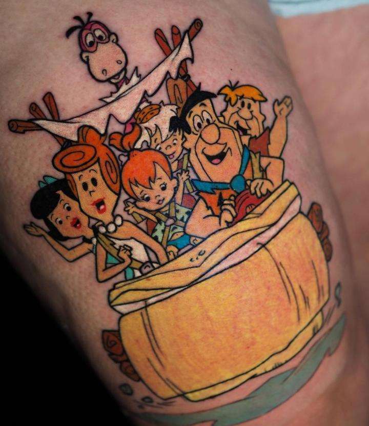 dino flintstones tattoo