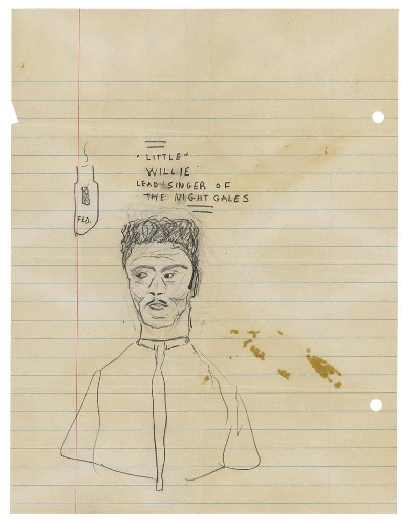 "Little Willie" in studio—a sketch by the youthful Bob Dylan 1 "Little Willie" in studio—a sketch by the youthful Bob Dylan