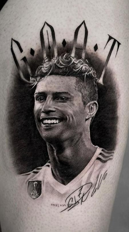 Cristiano Ronaldo Tattoo goat