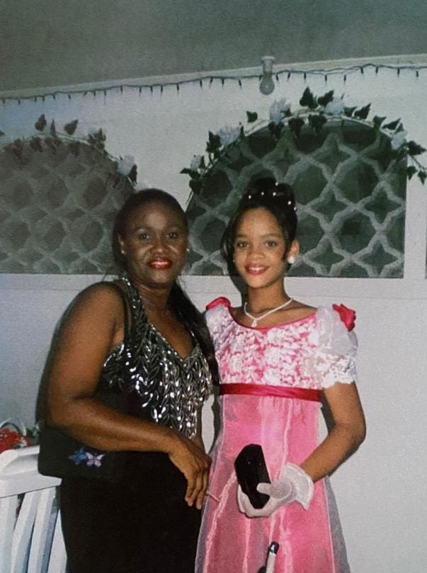 Rihanna Childhood images with mom