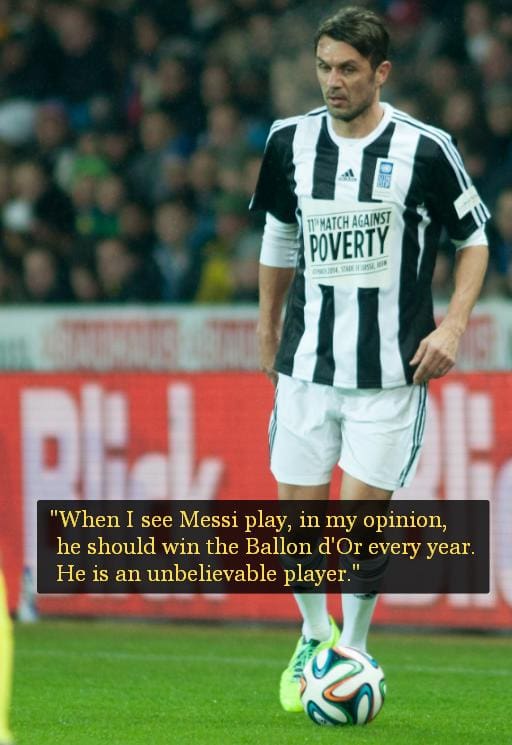 Paolo Maldini quotes on Messi