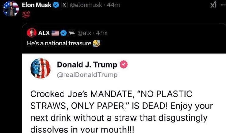 Trump on 'paper straws'