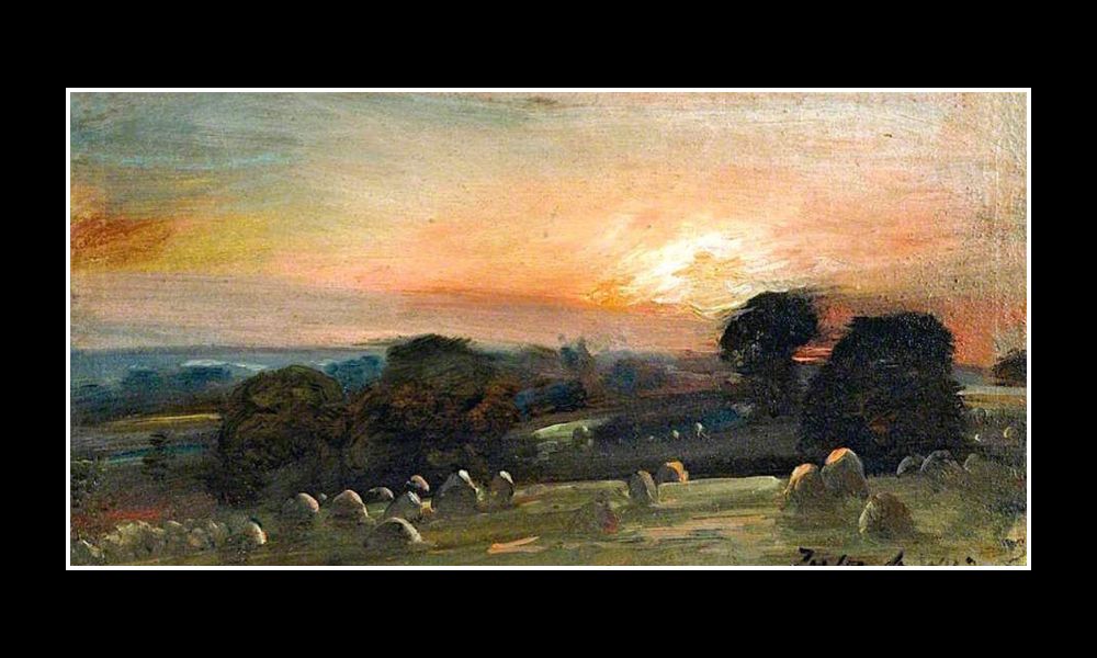 A Hayfield near East Bergholt at Sunset – John Constable