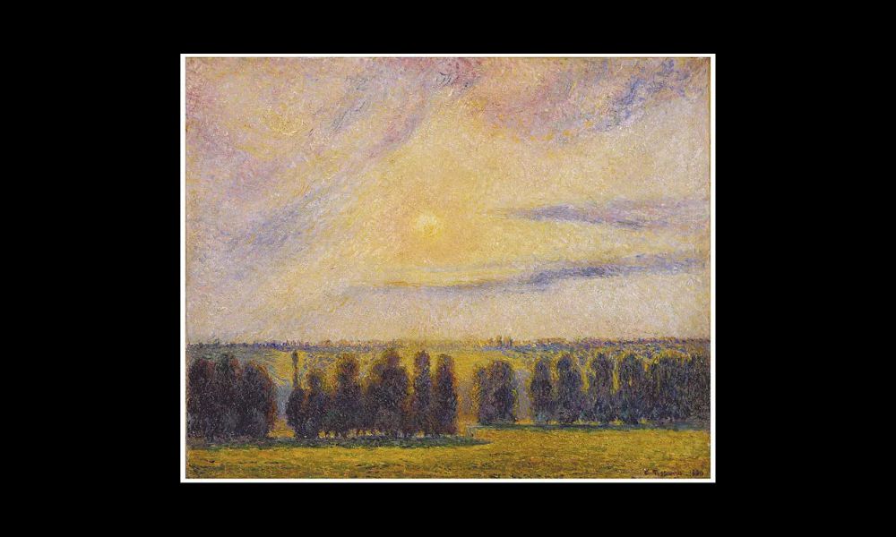Sunset in Eragny - Camille Pissarro