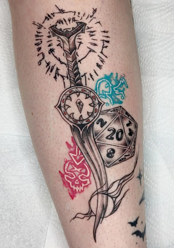 baldurs gate tattoo swords