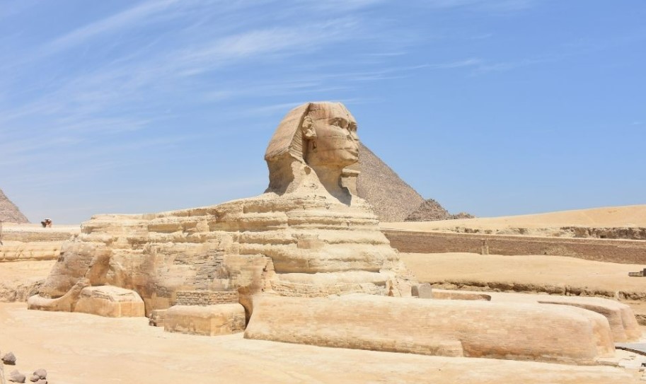 The Great Sphinx, one of the most famous monuments of Egypt, is located in Giza