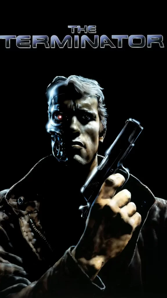 Arnold Schwarzenegger terminator pistol gun pose