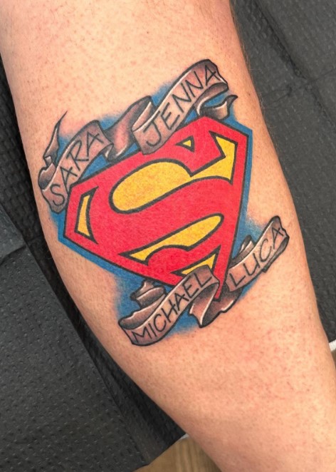 Superman Tattoo arm