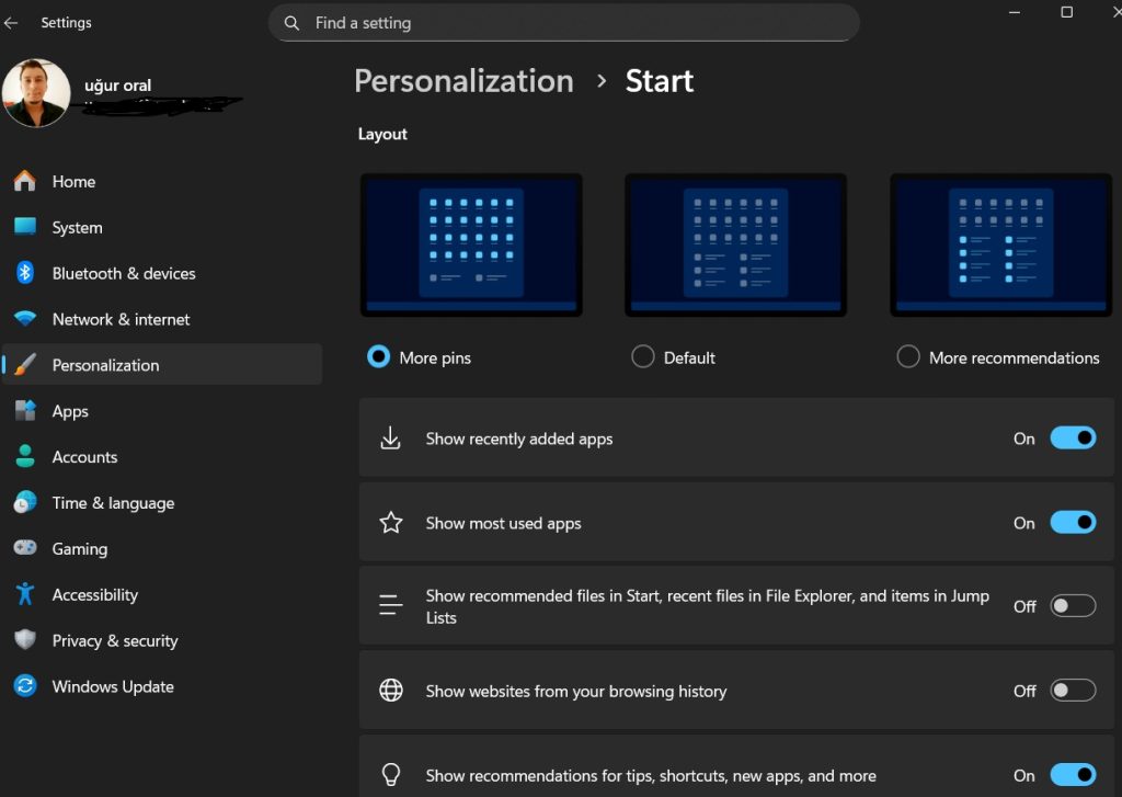 Pins vs. Recommendations