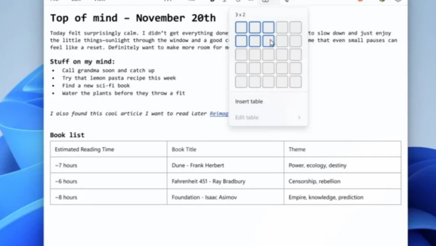 Windows 11 Notepad Update