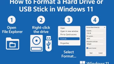 Format a Hard Drive or USB Stick in Windows 11
