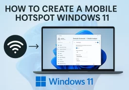 How to create a mobile hotspot Windows 11