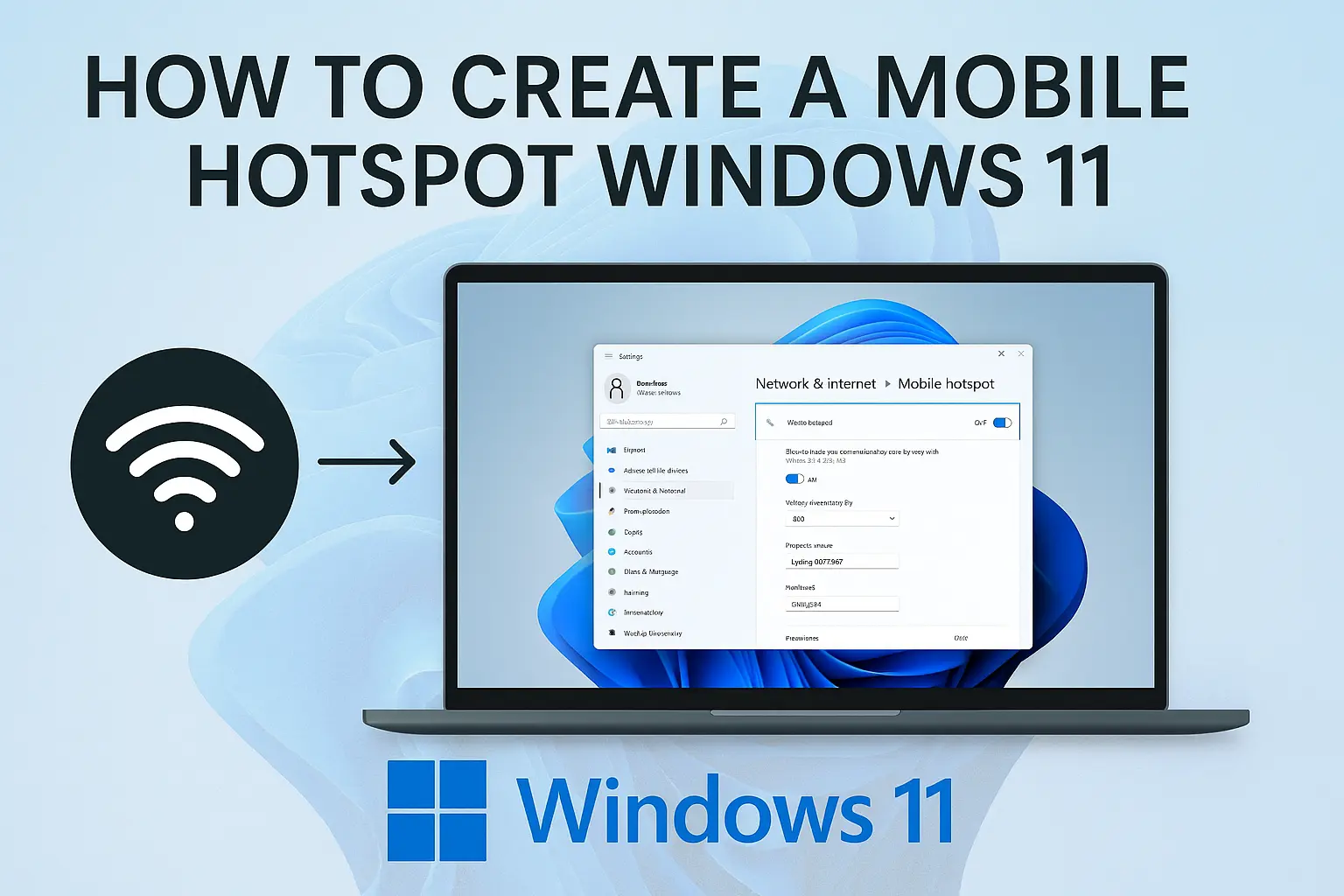 How to create a mobile hotspot Windows 11